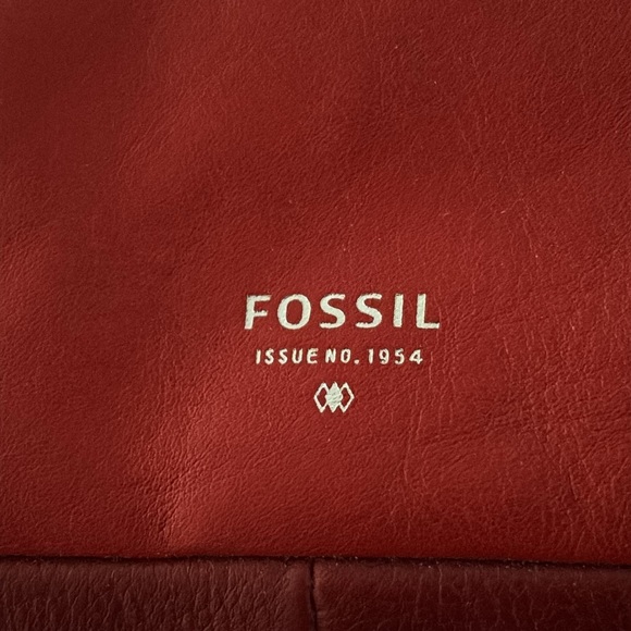 Fossil Sydney Two tone Red double zipper Crossbody Bag - Picture 10 of 13